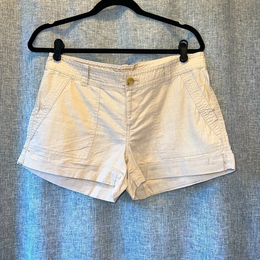 Banana Republic Linen Blend Shorts | Size 4 | Beige Neutral | Like New